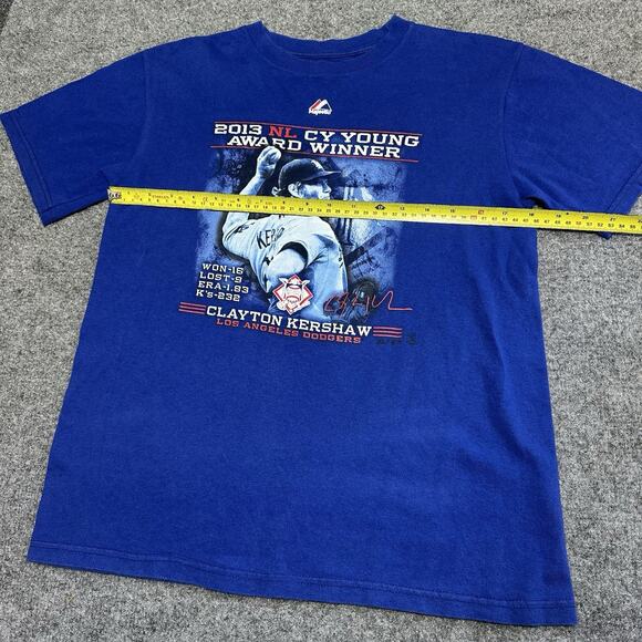 Majestic MLB Clayton Kershaw CY Young Award Winner Youth T-Shirt Sz (Lg) Dodgers - Picture 9 of 9